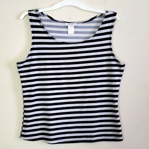 Dressbarn striped summer tank top, coastal nautical vibes, women's medium